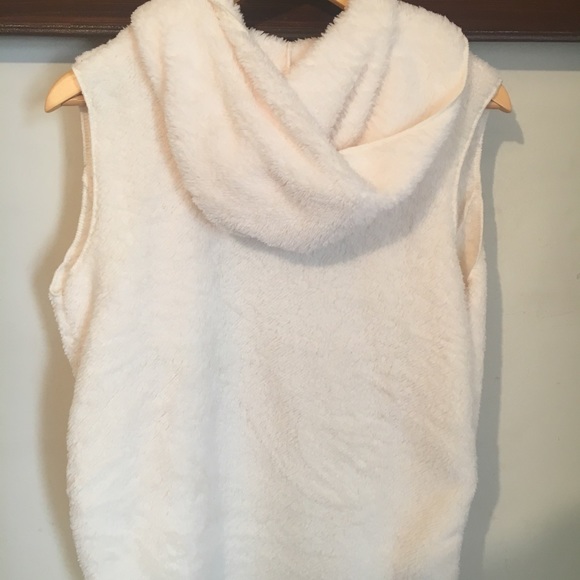 Teddy Bear Faux-Fur Sherpa Hoodie Vest S - Picture 5 of 6